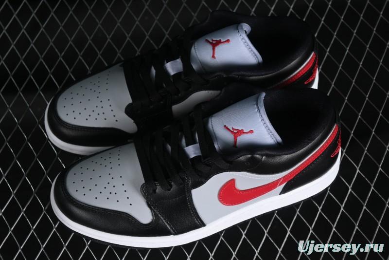 Nike Air Jordan 1 Low AJ1 Black Grey Red Hook Low-Top Culture Basketball Shoes - DC0774-062