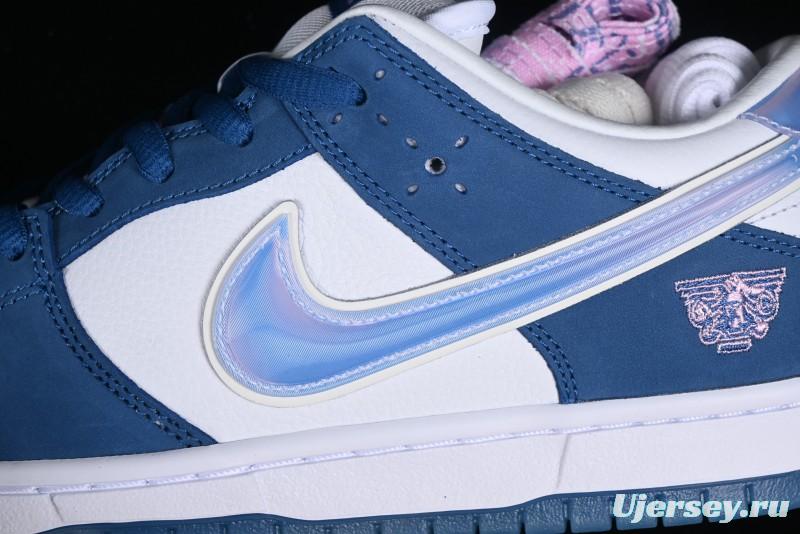 Nike Born x Raised x Nike SB Dunk Low Premium Skate Shoes with Special Foam Swoosh and Snowflake Perforations - FN7819-400