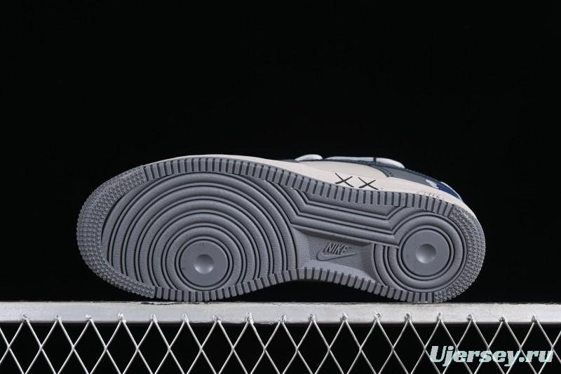 Nike Air Force 1 '07 Low Custom Strap Casual Sneakers with Kaws Collaboration - KS6869-333