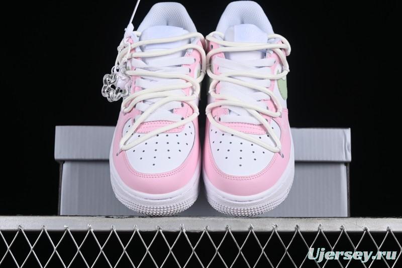Nike Air Force 1 '07 Low Casual Sneakers with Dreamy Butterfly & Pastel Macaron Colorway - VV1998-013