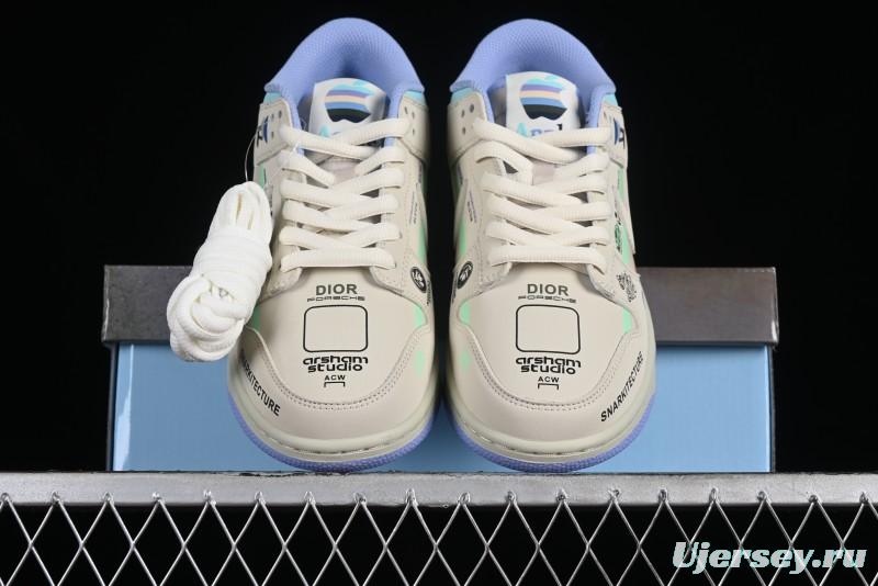 Nike SB Dunk Low Porsche Colorway Low-Top Casual Skateboarding Shoes - MU0232-363