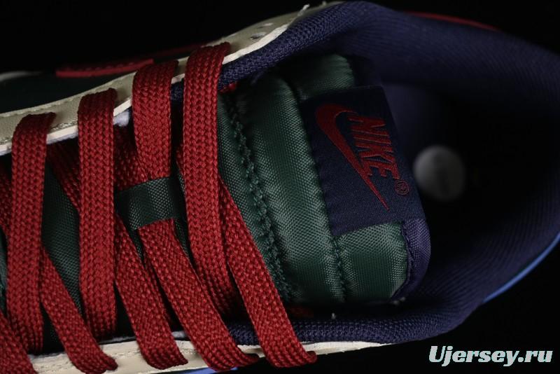 Nike SB Dunk Low Retro Skateboarding Shoes with Gorge Green and Red Swoosh Design - FV8106-361