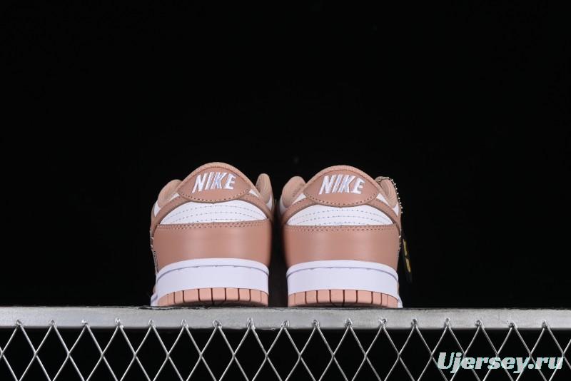 Nike Dunk Low SB Casual Sneakers with Knit Cat and Rose Pink Design - DD1503-118