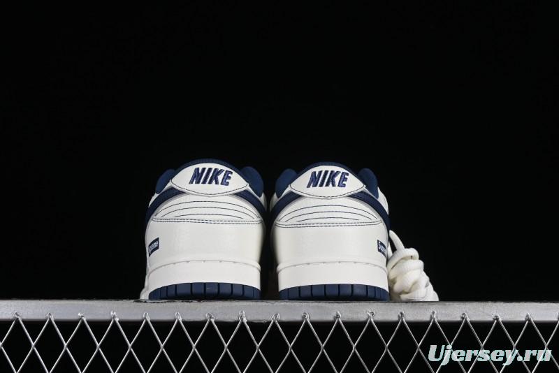 Supreme x Nike SB Dunk Low Deep Blue Colorway Low-Top Casual Skate Shoes - RM2308-238
