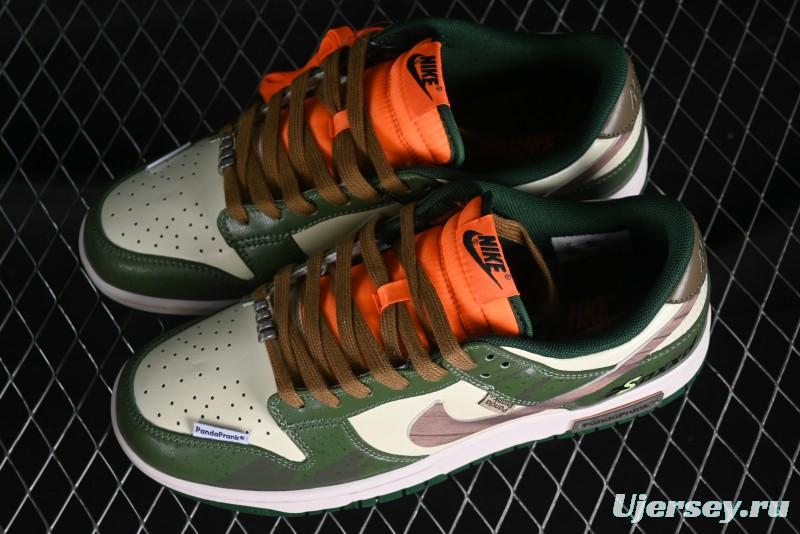 Nike Dunk Low Panda Prank Street Racing Lightyear Distressed SB Strap Low-Top Casual Sneakers - DD1391-300