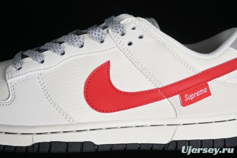 Supreme x Nike SB Dunk Low Casual Skate Shoes with Zoom Air Cushion - DQ1098-333