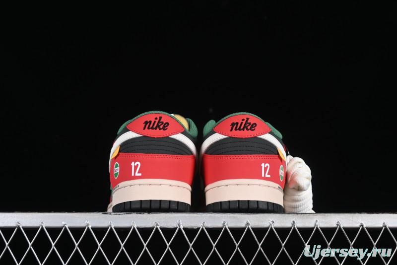 Nike SB Dunk Low Casual Skateboarding Shoes Racing Red/Green - MU0232-361