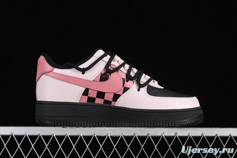 Nike Air Force 1 '07 Low Custom Anime Theme Black Sugar Heart Casual Sneakers with Lace-Up - ZH0316-012