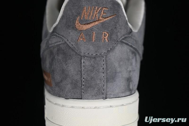 Nike Air Force 1 '07 Low LV Collaboration - Beige Grey Pigskin Casual Sneakers - HD1968-011