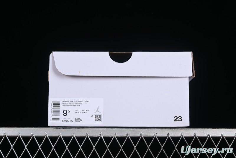 Nike Air Jordan 1 Low AJ1 White Blue Red Toe Casual Sneakers - DC0774-164