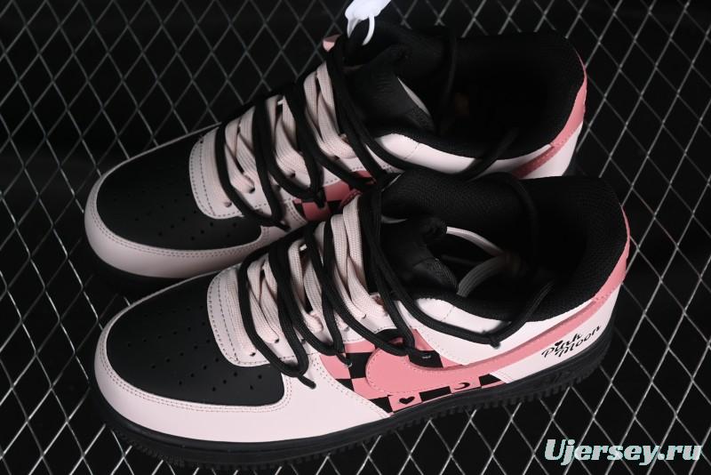 Nike Air Force 1 '07 Low Custom Anime Theme Black Sugar Heart Casual Sneakers with Lace-Up - ZH0316-012