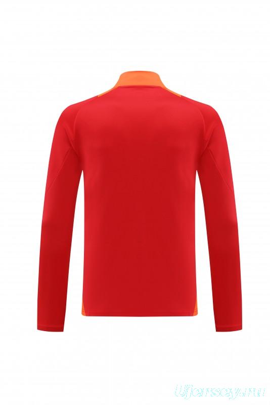 24/25 Bayern Munich Red Full Zipper Jacket +Long Pants