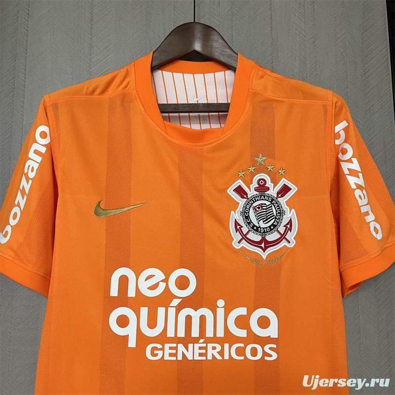 2010 Retro Corinthians Goalkeeper Orange Jersey