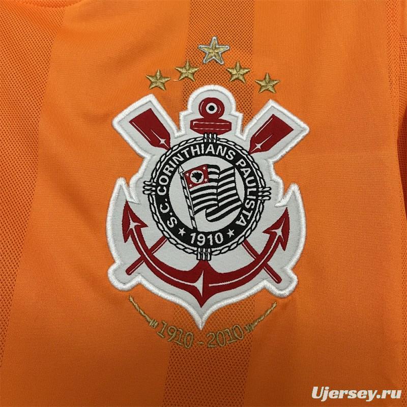 2010 Retro Corinthians Goalkeeper Orange Jersey