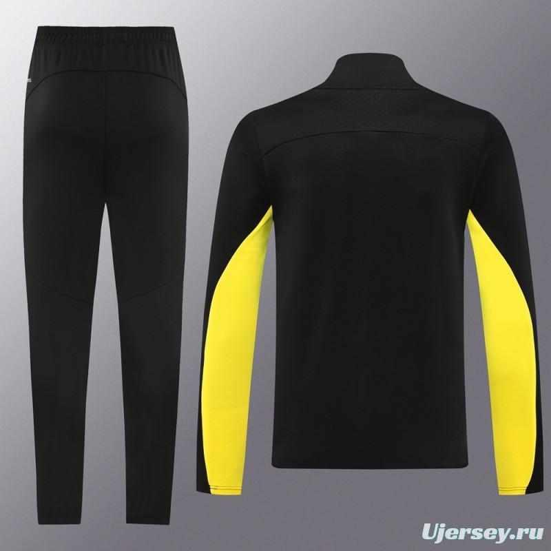 24/25 Borussia Dortmund Black/Yellow Full Zipper Jacket +Long Pants