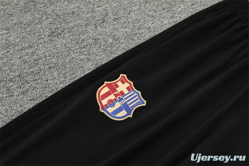24/25 Barcelona Black Half Zipper Jacket+Long Pants