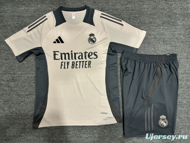 24/25 Kids Real Madrid Pink Short Sleeve Jersey+Shorts