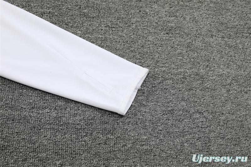 2024 Japan White Half Zipper Jacket+Long Pants