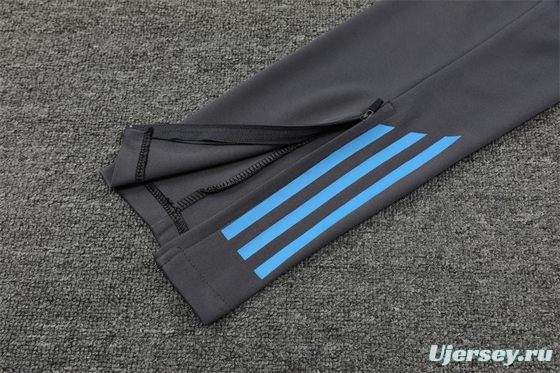 2024 Argentina Golden Half Zipper Jacket+Long Pants