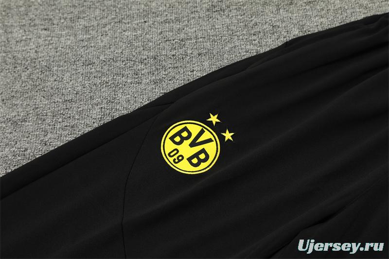 24/25 Borussia Dortmund Yellow Half Zipper Jacket+Long Pants