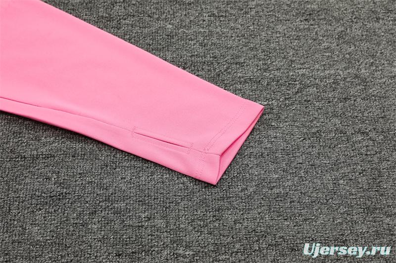 24/25 Manchester City Pink Half Zipper Jacket+Long Pants