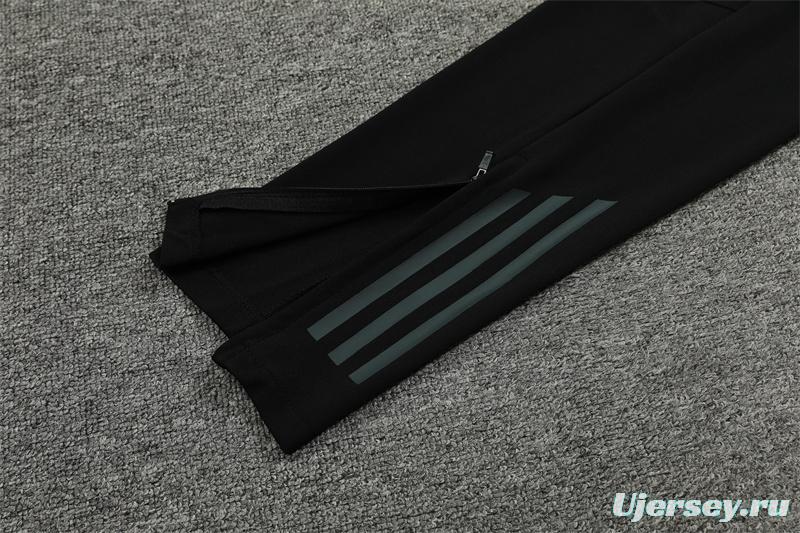 2024 Algeria Black Half Zipper Jacket+Long Pants