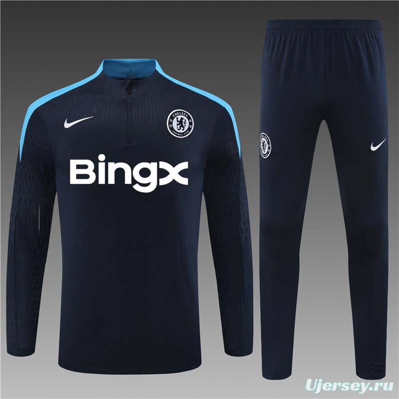 24/25 Chelsea Navy Half Zipper Jacket+Long Pants