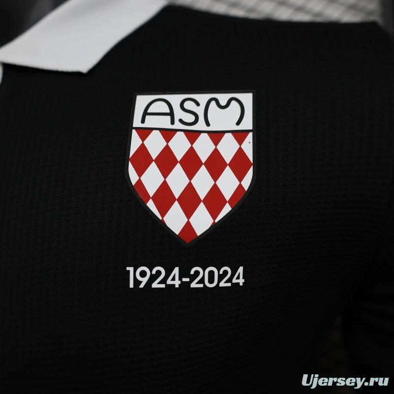 Player Version 24/25 AS Manaco Black 100th Anniversary Special Jersey