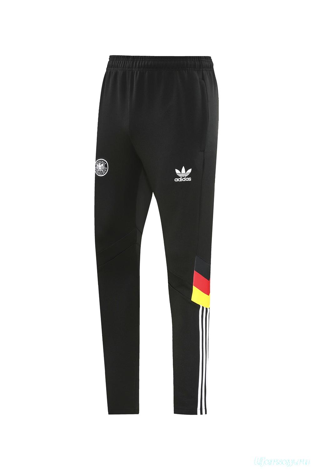 2024 Germany Black Full Zipper Jacket +Long Pants