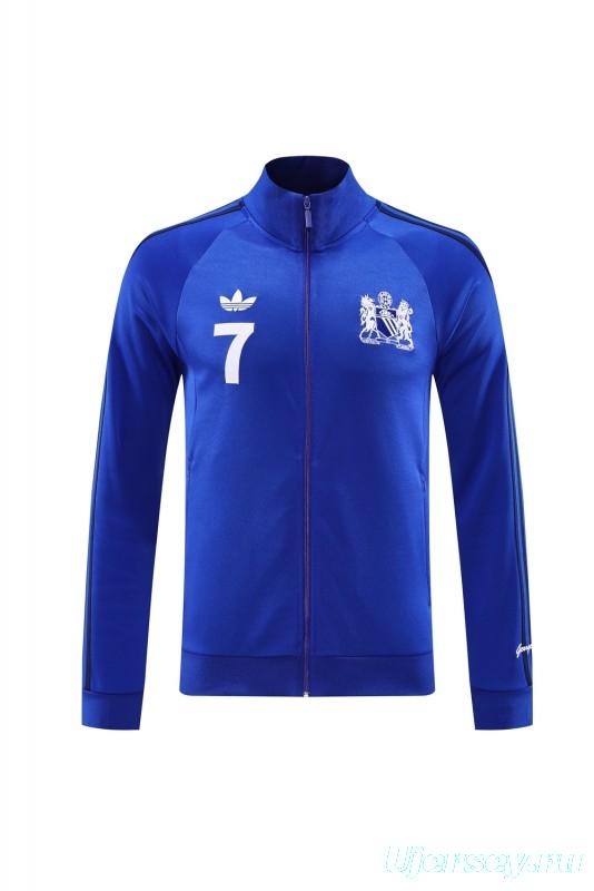 24/25 Manchester United Blue Full Zipper Jacket +Long Pants