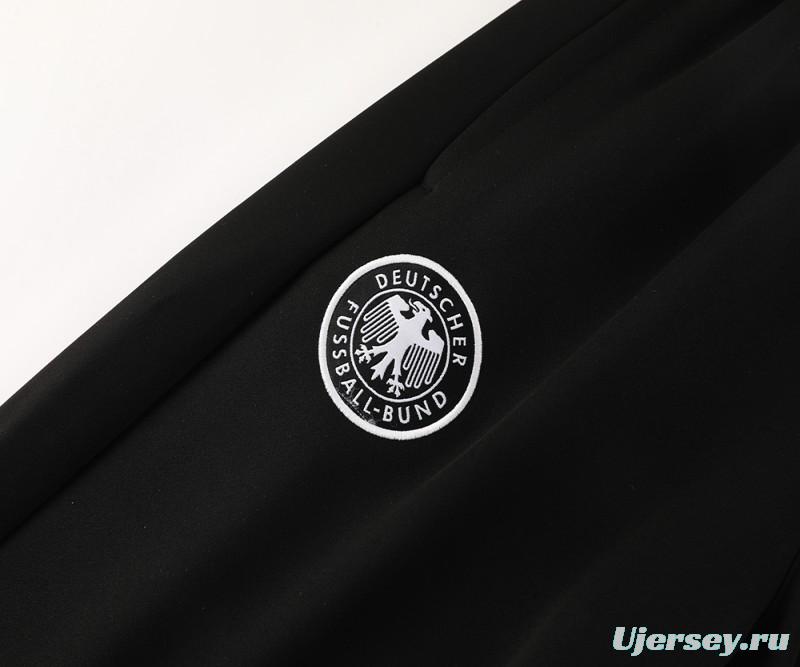 2024 Germany Black Full Zipper Jacket +Long Pants