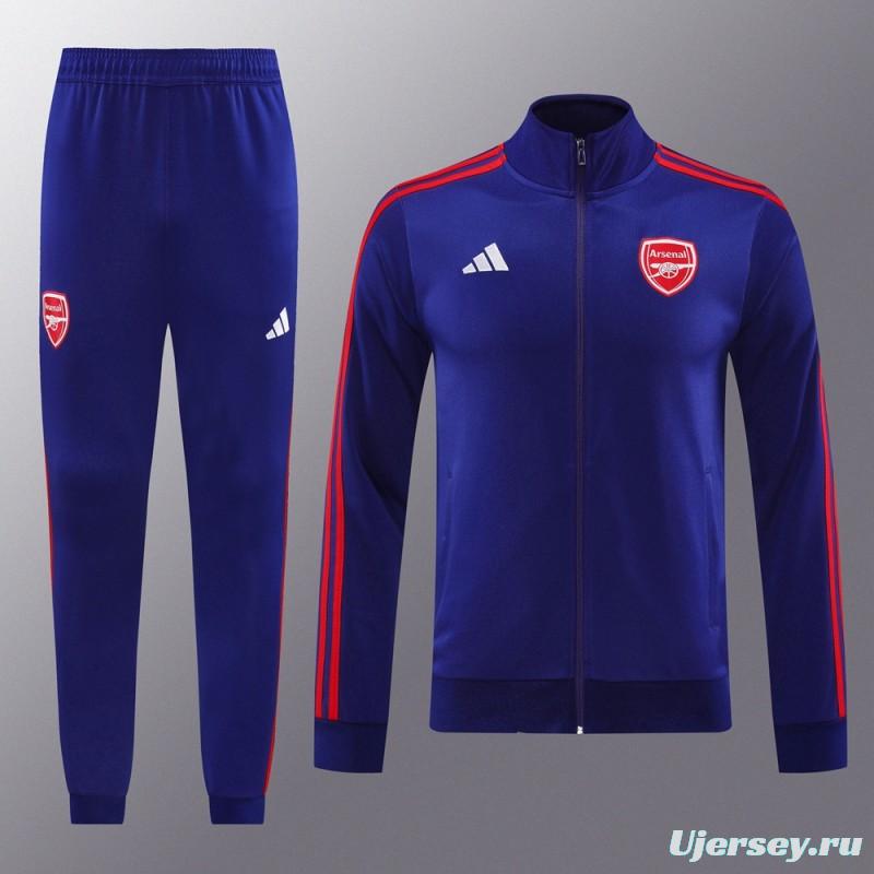 24/25 Arsenal Blue Full Zipper Jacket +Long Pants