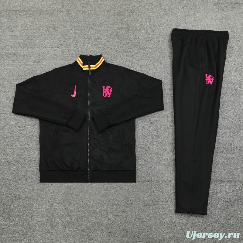 24/25 Chelsea Black Full Zipper Jacket +Long Pants