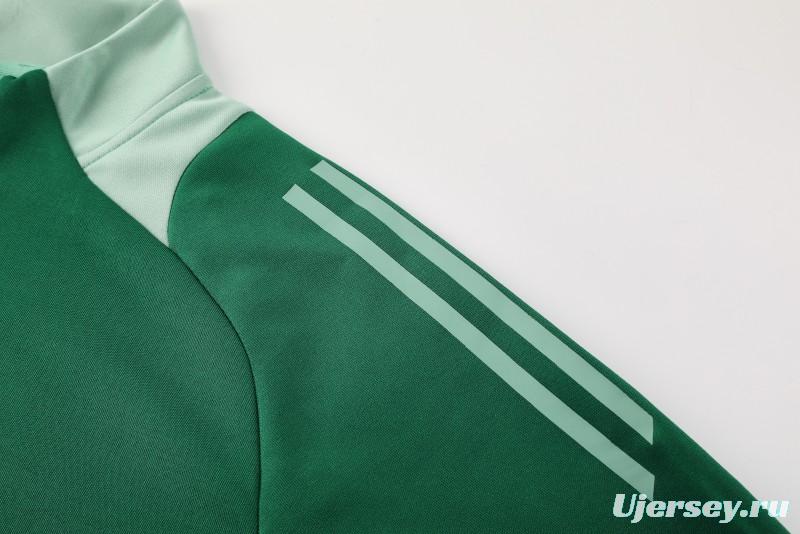 2024 Adidas Green Full Zipper Jacket +Long Pants