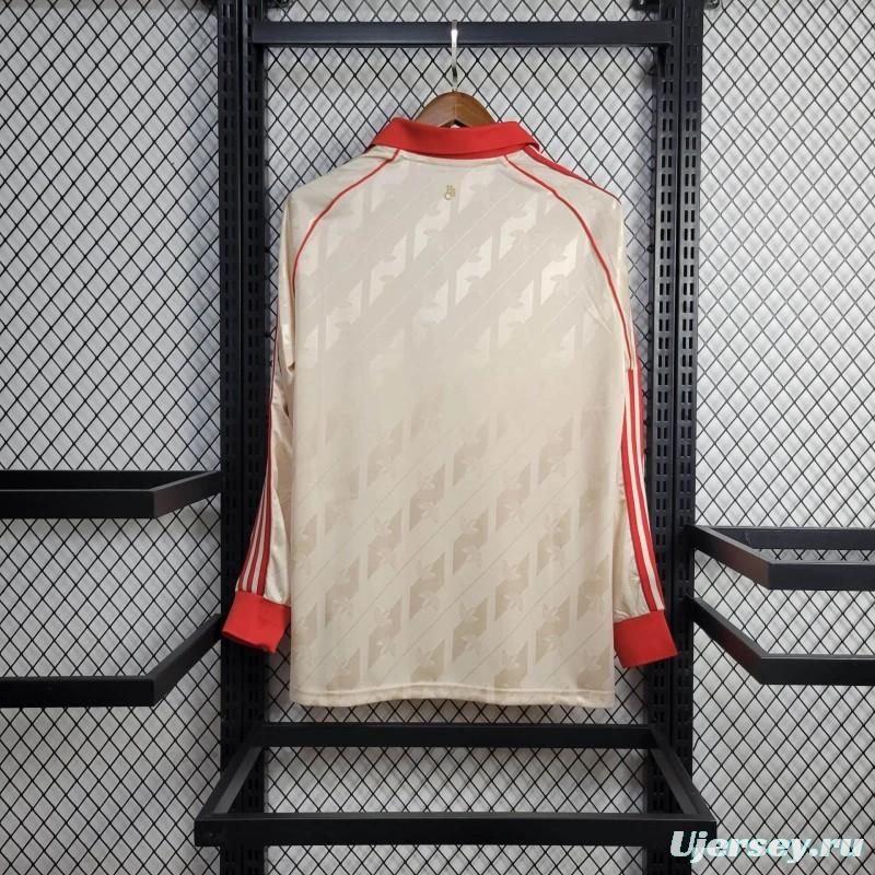 24/25 Bayern Munich Adidas Originals Cream Lifestyler Long Sleeve Jersey