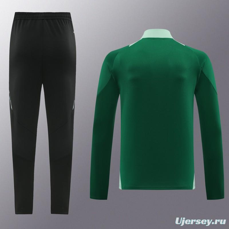 2024 Adidas Green Full Zipper Jacket +Long Pants