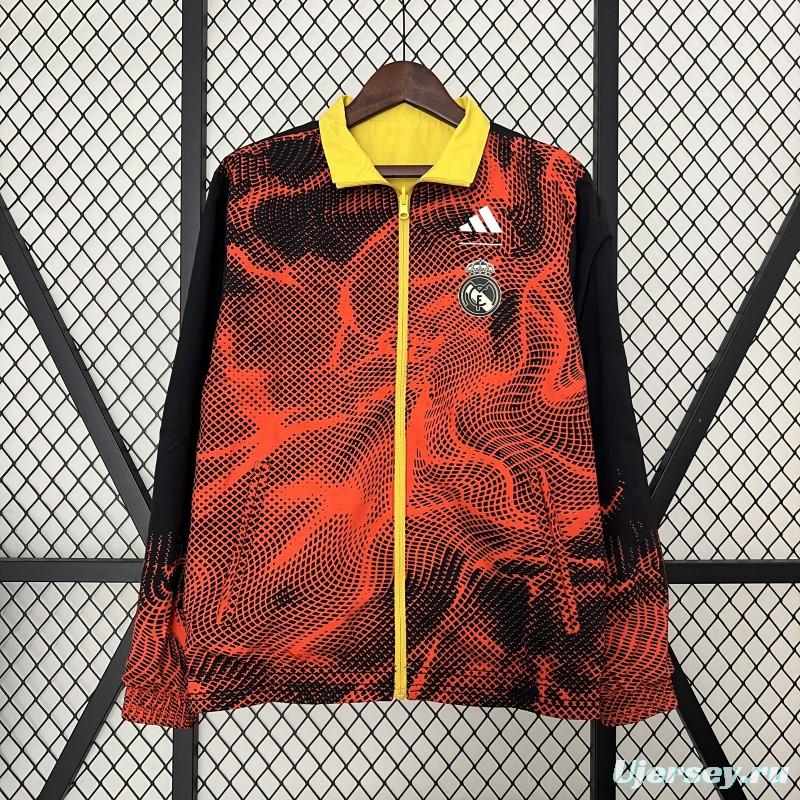 24/25 Real Madrid Yellow/Red Reversible Windbreaker