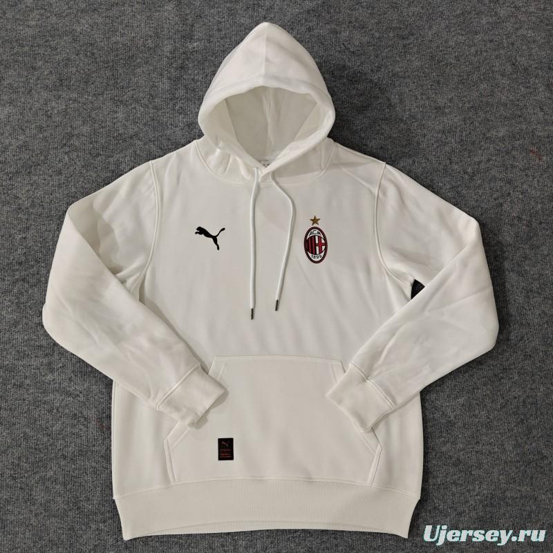 24/25 AC Milan Navy/Red/Black/Beige/Grey Hoodie WIth Black Badge