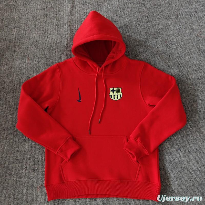 24/25 Barcelona Navy/Red/Black/Beige/Grey Hoodie WIth Black Badge