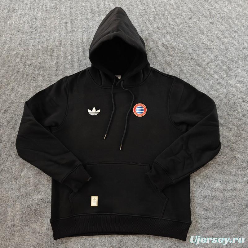 24/25 Bayern Munich Navy/Red/Black/Beige/Grey Hoodie WIth Black Badge