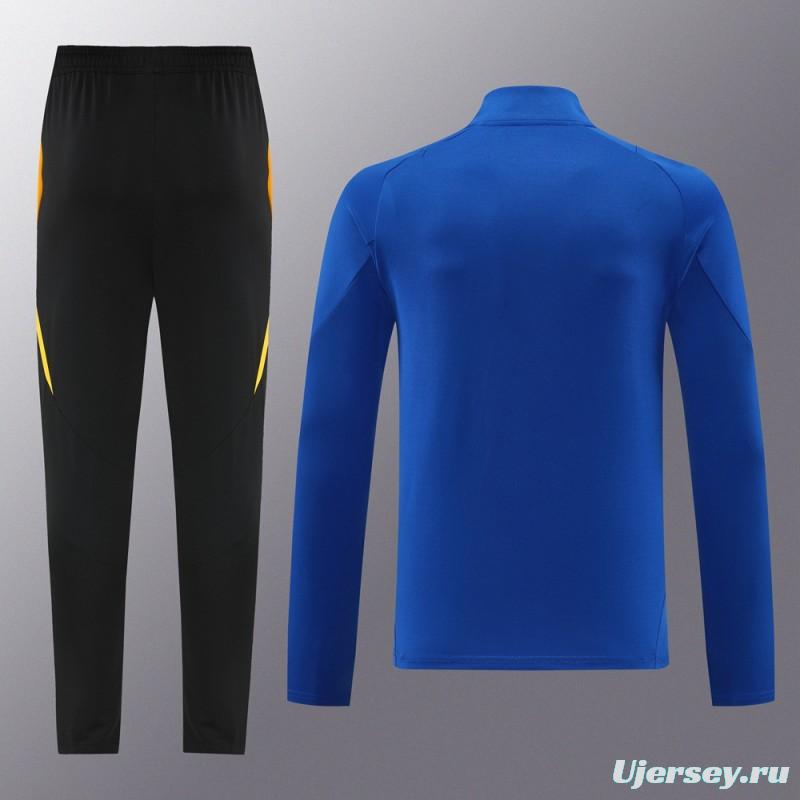 2024 Adidas Blue Half Zipper Jacket+Long Pants