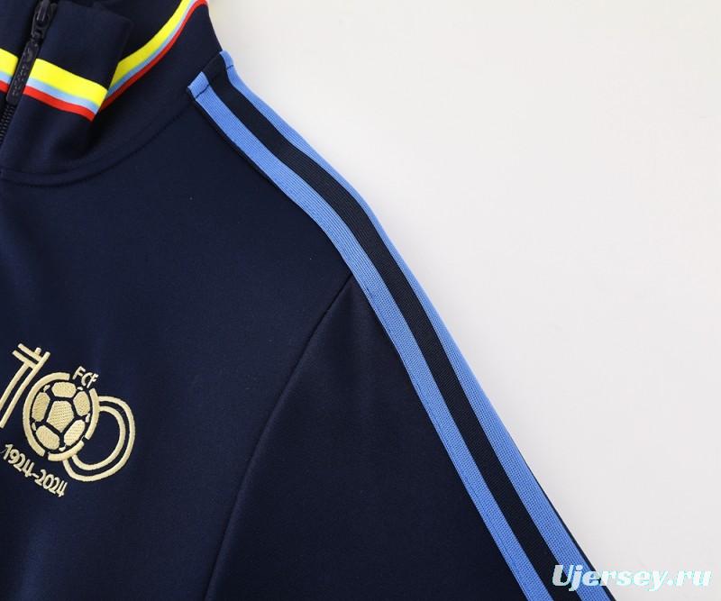 2024 Colombia Navy Full Zipper Jacket +Long Pants