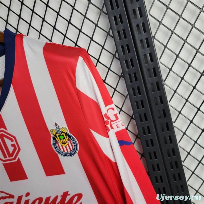 24/25 Chivas Guadalajara Home Long Sleeve Jersey