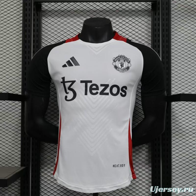 Player Version 24/25 Manchester United White Pre-Match Jersey