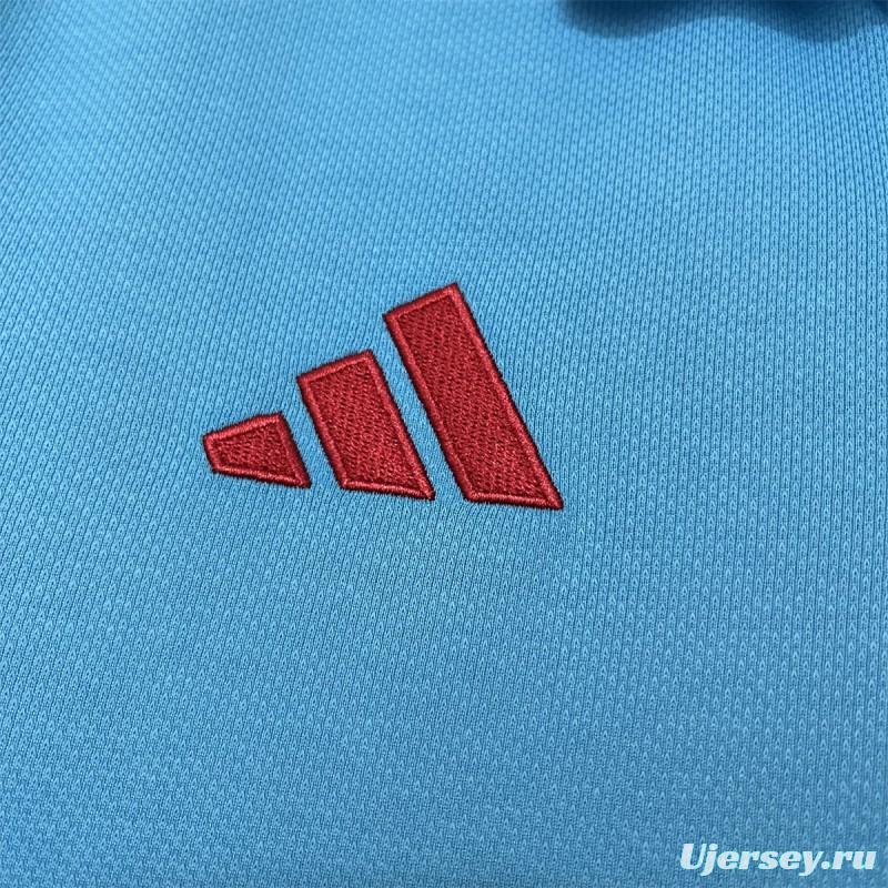 25/26 Flamengo Light Blue Polo Jersey S-XXXXL