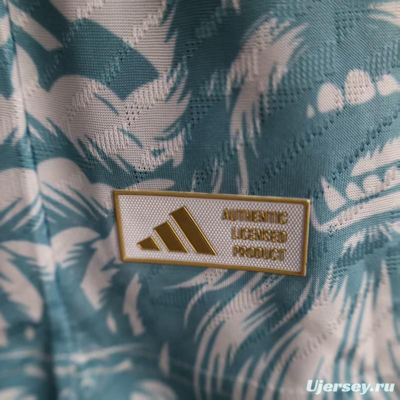 Player Version 25/26 Real Madrid Light Blue with Viking Warrior Pattern Jersey