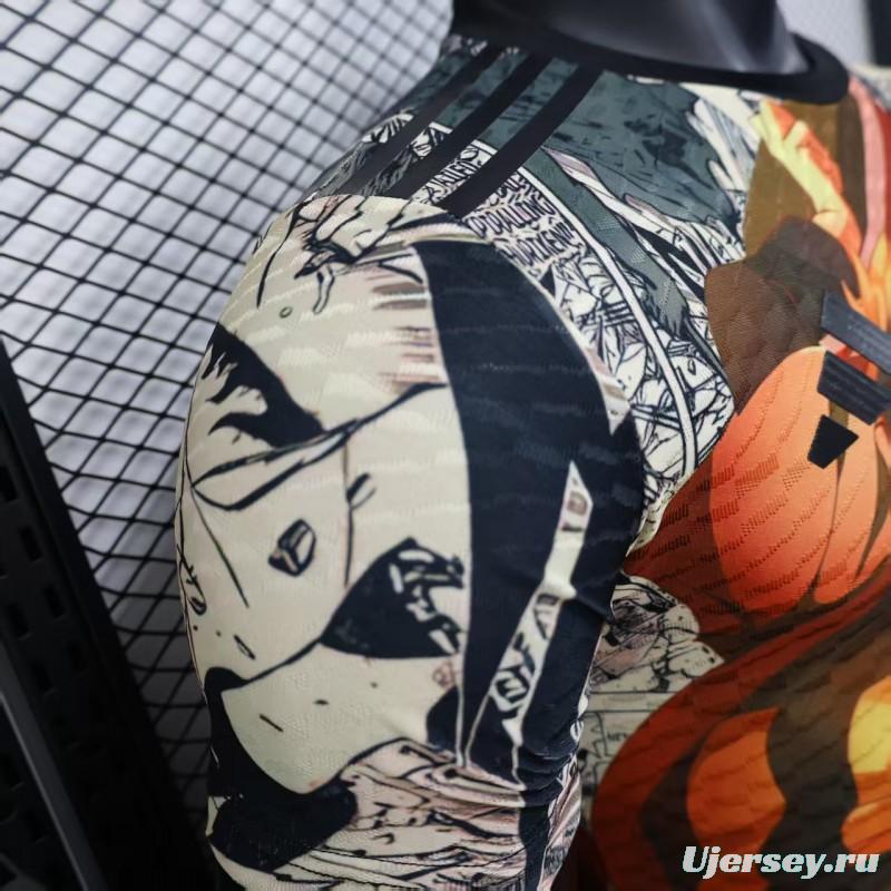 Player Version 2025 Japan White with Naruto Anime Character Graphic Jersey