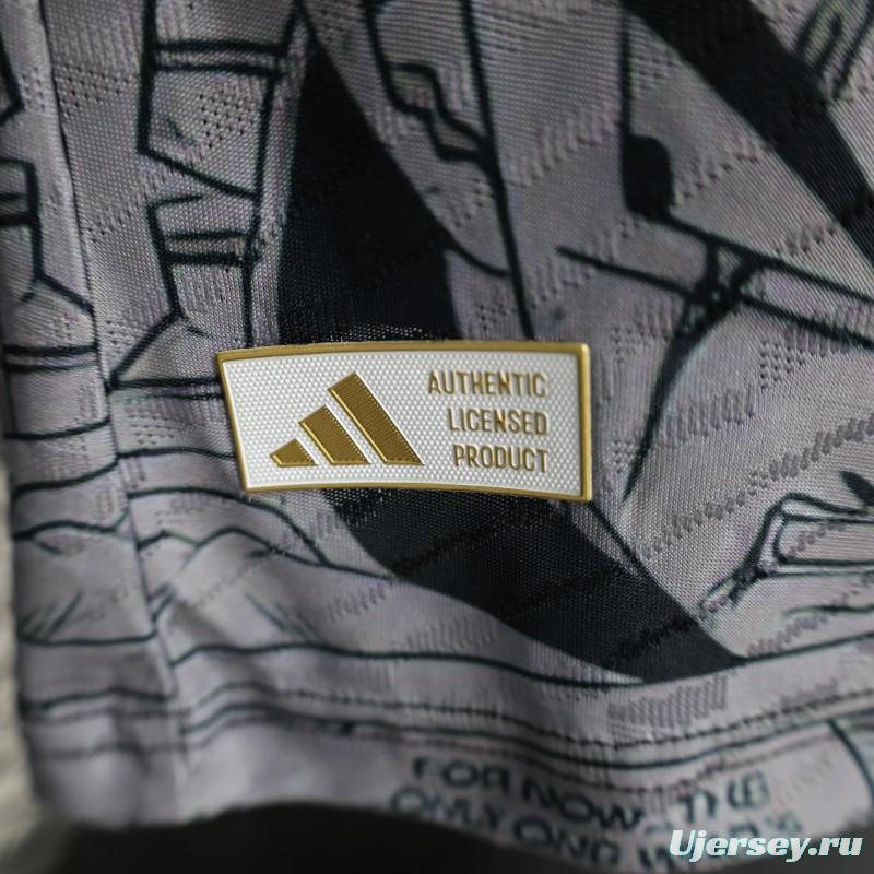 Player Version 2025 Japan National Team Dragon Ball Z Vegeta Grey with Anime Graphic Jersey