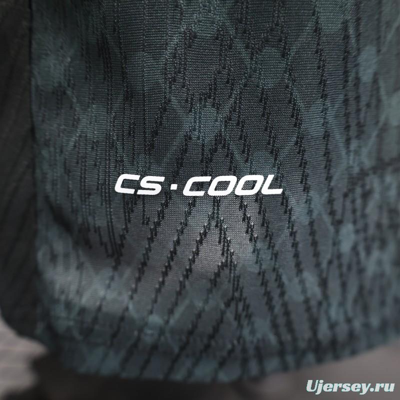 Player Version 25/26 CD Palestino Away Black Jersey with Red-Green Stripes and Bank of Palestine Sponsor