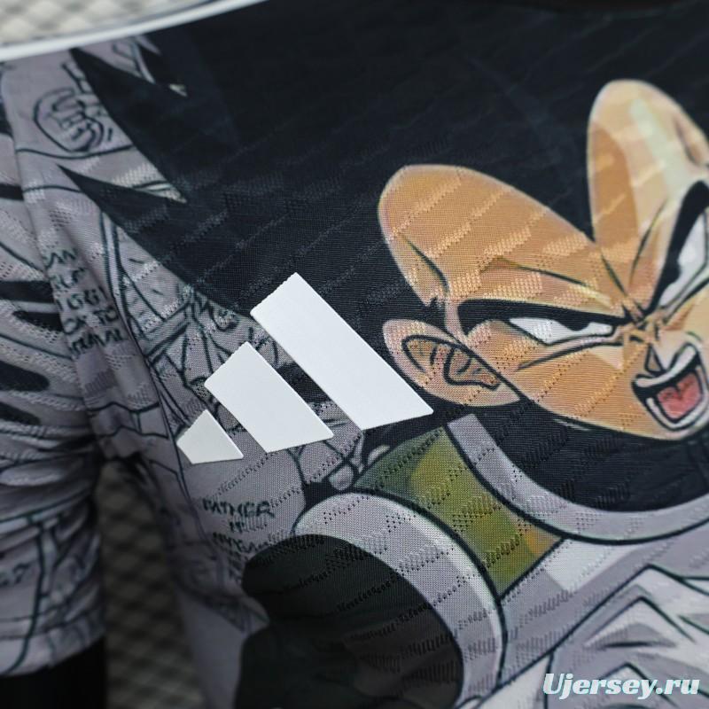 Player Version 2025 Japan National Team Dragon Ball Z Vegeta Grey with Anime Graphic Jersey